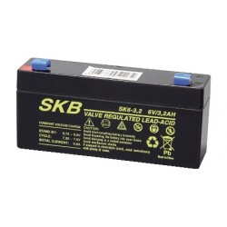 BATT PIOMBO SKB 6V/3,2A FAST 4 ,8 	134 x 34 x 60   66 mm