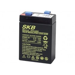 BATTERIA AL PIOMBO SKB 6V/3,2A FAST 4 ,8(VERT )       66 x 33 x 97   100 mm