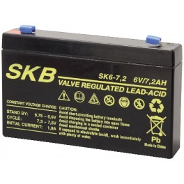 BATTERIA  PIOMBO SKB 6V/7,2A FAST 4,8 	151 x 34 x 95   101 mm