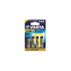 BATTERIA MINISTILO  VARTA AAA BL 4PZ  AL ALCALINE LONGLIFE