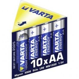 BATTERIA VARTA AAA 10PZ CONF TRIANGOLAR MIGNON 4903 MINISTILO LR03 1,5