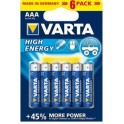 BATTERIA  VARTA MINI AAA PACCO 6PZ 