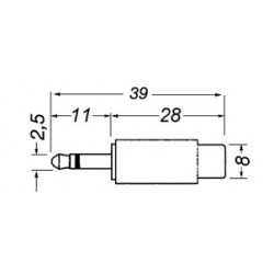 ADATTATORE SPINA 2,5 MONO PRESA RCA 