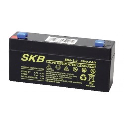 BATT PIOMBO SKB 6V/3,2A FAST 4 ,8 	134 x 34 x 60   66 mm