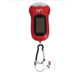 TORCIA 3 LED RIC C/DINAMO+P SOLARE ROSSO 