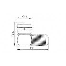 ADATTATORE SPINA F/PRESA F 90Ø 