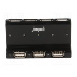HUB USB 2 0 7 PORTE 0,4MT NERO GOOBAY 