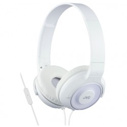 CUFFIA LEGGERA SOVRAURALE CON MIC BIANCA JVC                 JVC HA SR225 W E