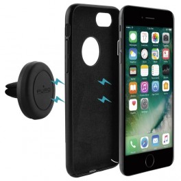 Puro  Magnet Kit  Cover in PC Soft Touch per iPhone 7 Plus / 8 Plus con supporto magnetico SH4 Nero