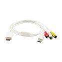 CONVERTITORE HDMI RCA Converti il segnale HDMI in RCA con questo adattatore alimentato tramite USB (N B : alimentatore NON inclu