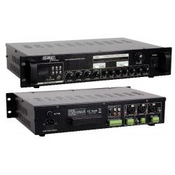 AMPLIFICATORE 4ZONE 100V 240W AMPLIFICATORE PROFESSIONALE 100V / 240W A 4 ZONE CON MP3CON MP3100V MOD AMP240 240W MP3 4ZONE XLR 