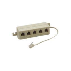 MULTIPLA CON 5 PRESE PLUG 6/4 E CAVO