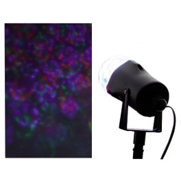 PROIETTORE CALEIDOSCOPIO LED ROTANTE 3 LED MULTICOLOR