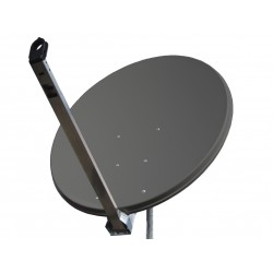 Parabola offset Ø 100 cm in alluminio, completa di supporto fisso AZ/EL,  grigia PO 100 G/G