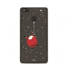 Custodia Ultra Silm  03  per Huawei Custodia Ultra Silm  03  per Huawei P9 Lite Merry Santa Claus Nero