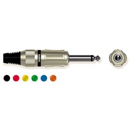 SPINA JACK 6,3 MONO Tasker SPM 6 3 M YLW Jack Mono Metal Ø 6,3 mm
