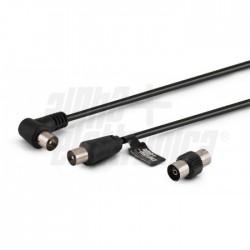 CAVO TV M M90 NERO + ADATT F F 2MT 