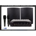 KIT KARAOKE: AMPLIFICATORE + ALTOPARLANI Sistema completo per karaoke amatoriale composto da amplificatore stereo con potenza di