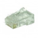 Spina modulare 8P8C cavo flessibile cat5 Spina modulare 8P8C per cavo flessibile per cat5 Confezione: Sacchetto da 100pz 